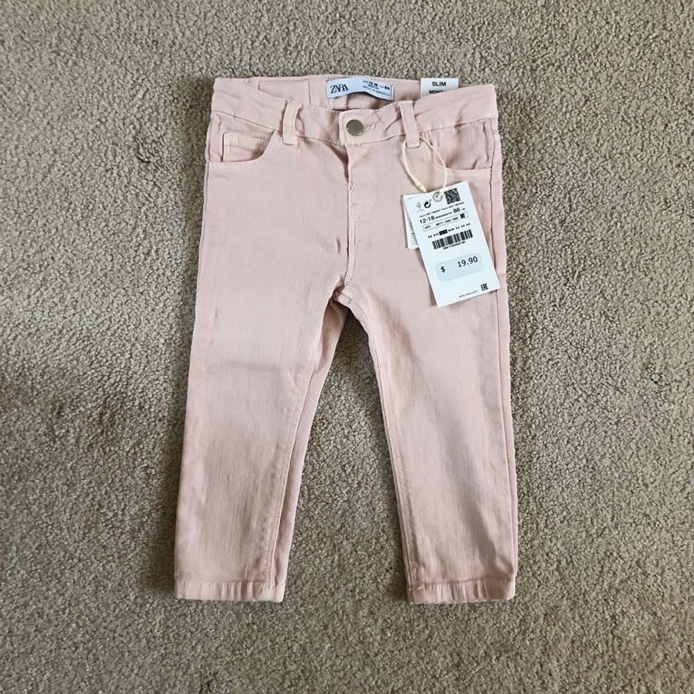 Baby girl jeans, pink NWT